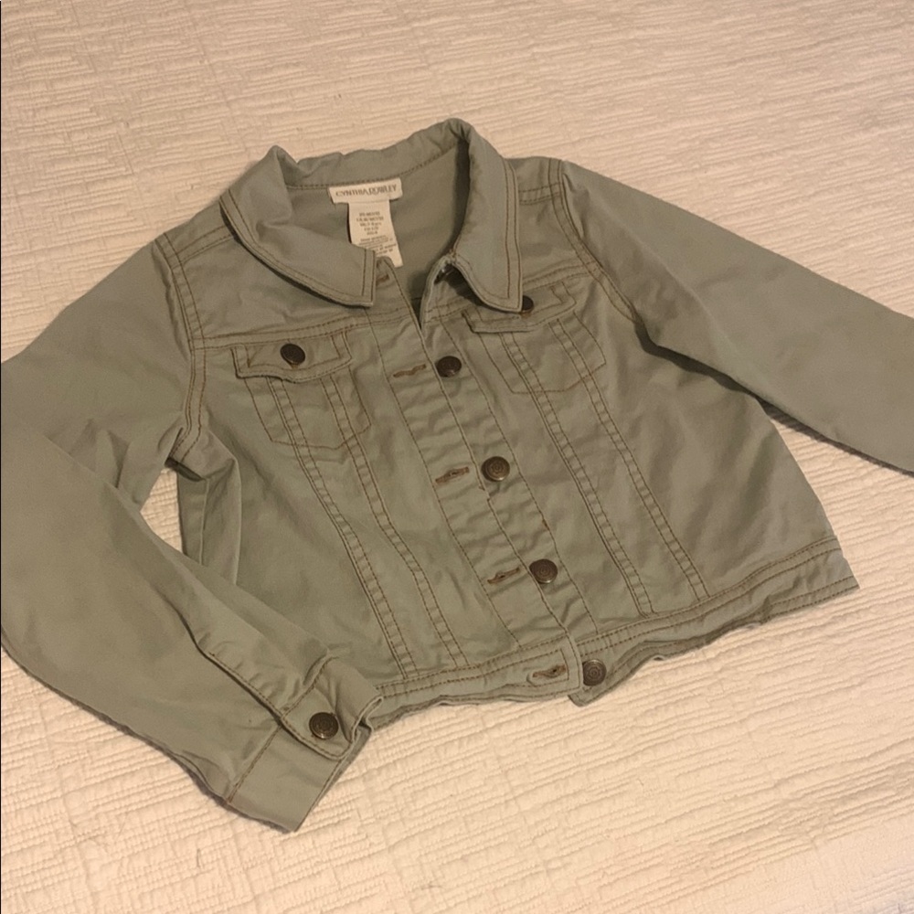 Girls Cynthia Rowley Green Jean Jacket